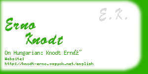 erno knodt business card